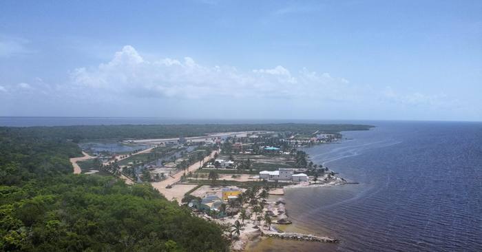 Looking along the coast