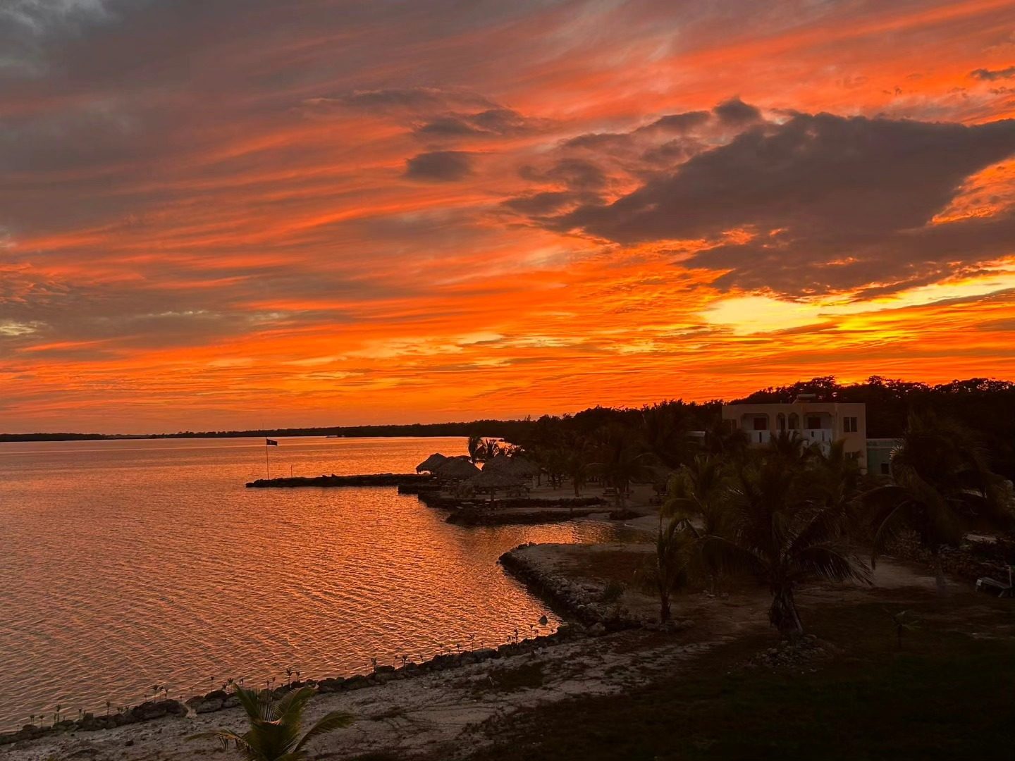 Sunset over the Bay of Chetumal